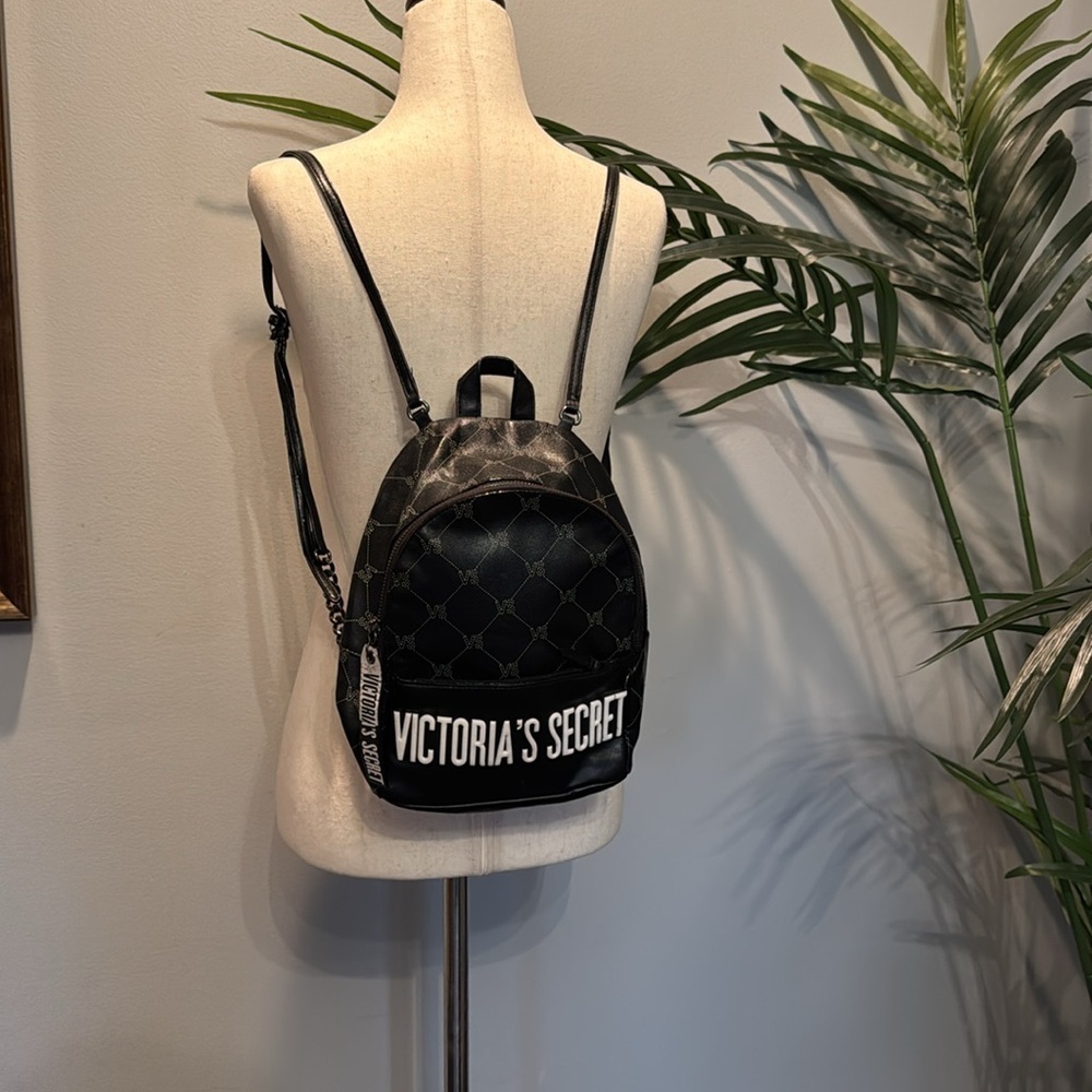 Victoria's Secret Black Backpack EUC - Picture 4 of 14